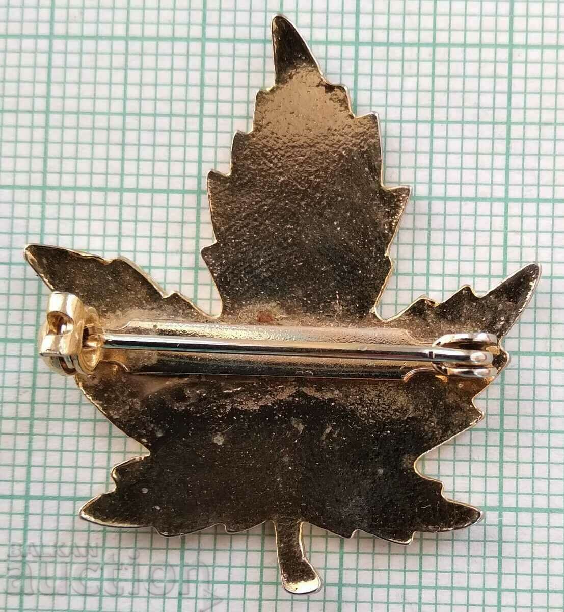 13735 Badge - coat of arms Canada Maple leaf - bronze enamel - 5 13735 Badge - coat of arms Canada Maple leaf - bronze enamel - 5