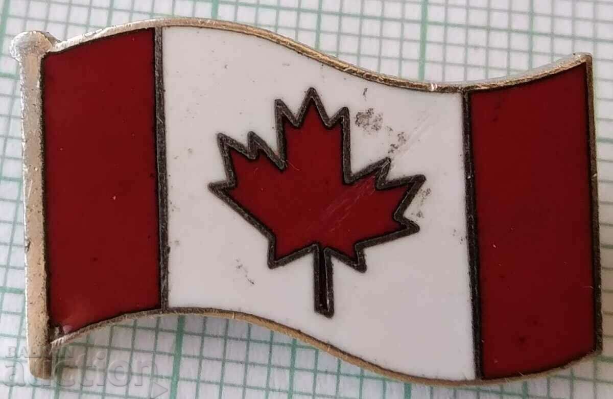 13739 Значка - флаг знаме Канада - бронз емайл
