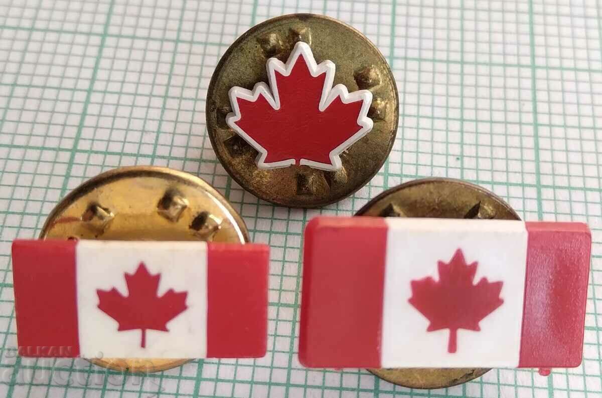 13740 Badge - Canada flag - LOT 3 pcs