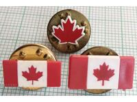 13740 Badge - Canada flag - LOT 3 pcs