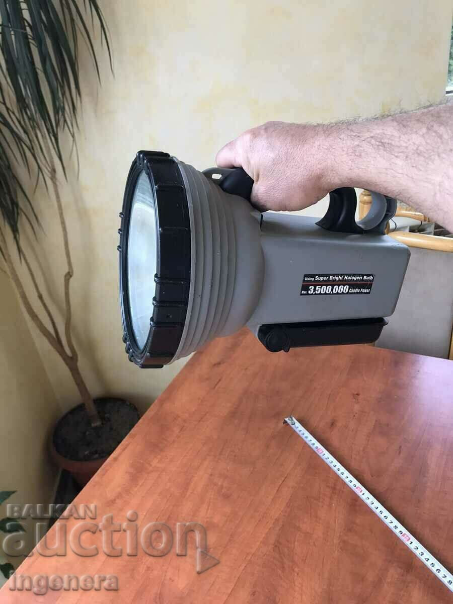 HUGE AND POWERFUL HALOGEN LANTERN MARKOV with price 32.00 BGN | € 16.36 HUGE AND POWERFUL HALOGEN LANTERN MARKOV with price 32.00 BGN | € 16.36