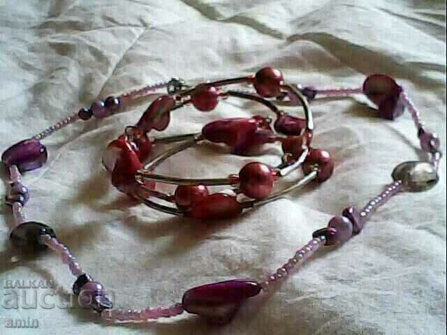 necklace is a bracelet of natural pearls is gray necklace is a bracelet of natural pearls is gray