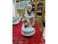 A great musical porcelain figure figurine