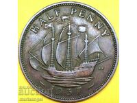 Great Britain 1/2 Penny 1937 Bronze