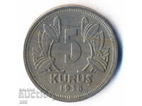 Turcia - Republica - 5 kurusha 1938