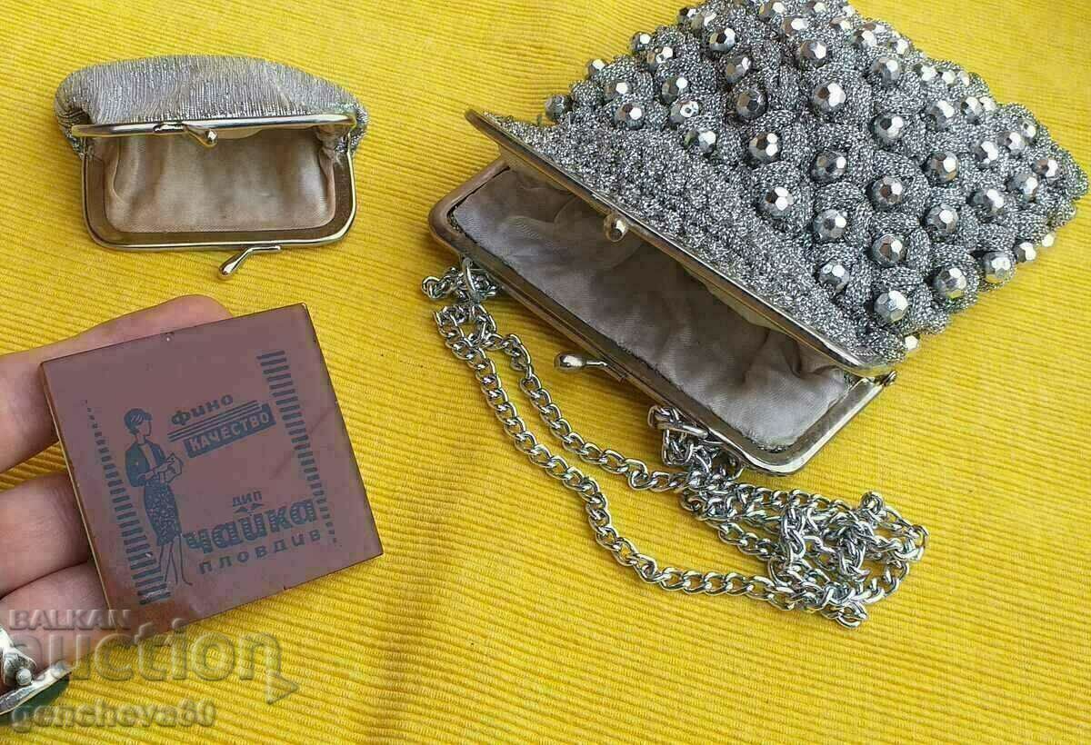Geanta retro lucrata manual, PORTOfel si oglinda Pescăruș - 6