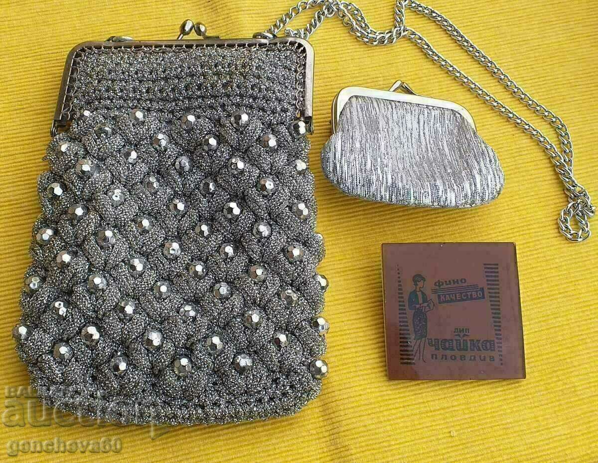 Geanta retro lucrata manual, PORTOfel si oglinda Pescăruș - 7