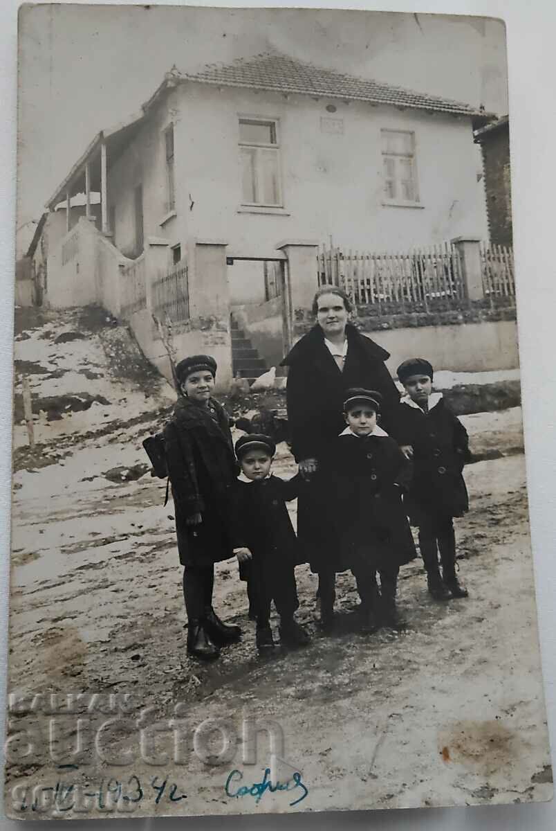 Стара снимка София  стари къщи 1934