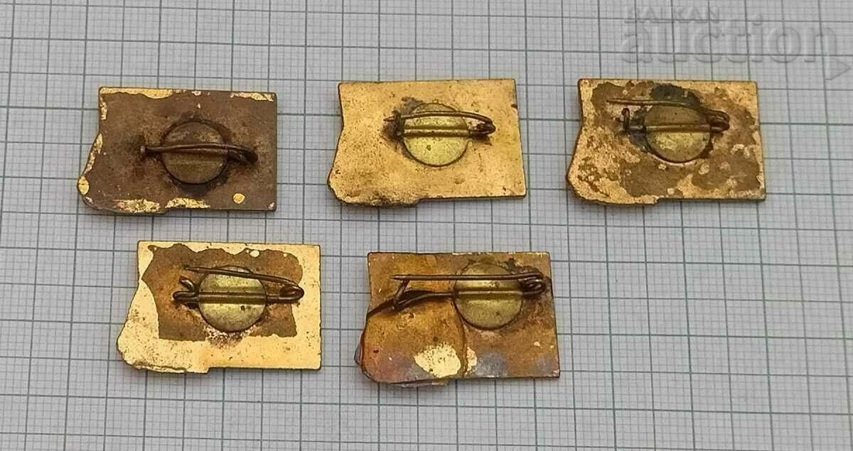 ЗА КОМУНИСТИЧЕСКИ ТРУД ЗНАЧКИ ЕМАЙЛ ЛОТ 5 БРОЯ с цена 8.00 лв. | € 4.09 ЗА КОМУНИСТИЧЕСКИ ТРУД ЗНАЧКИ ЕМАЙЛ ЛОТ 5 БРОЯ с цена 8.00 лв. | € 4.09