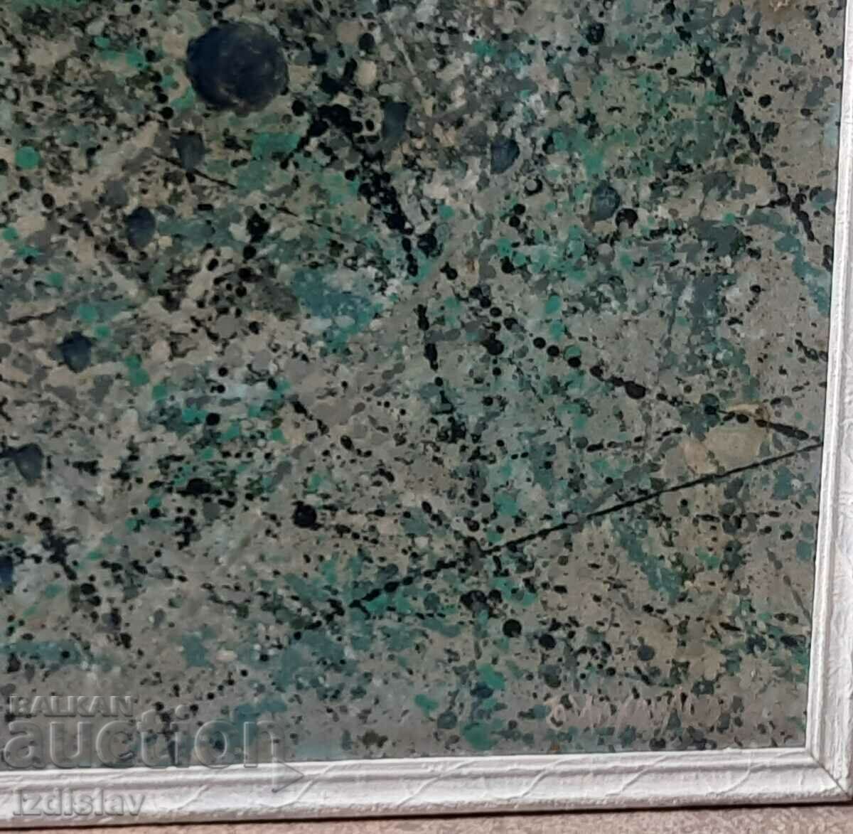 Abstract painting oil on phaser, signed, dated - 5 Abstract painting oil on phaser, signed, dated - 5