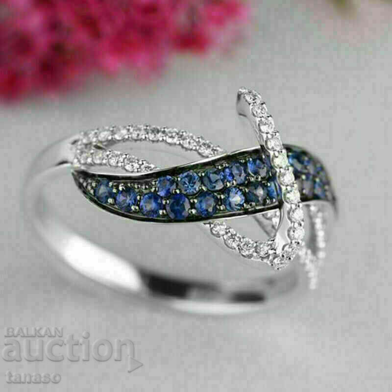 Women's ring with sapphires and topazes with price 25.00 BGN | € 12.78 Women's ring with sapphires and topazes with price 25.00 BGN | € 12.78