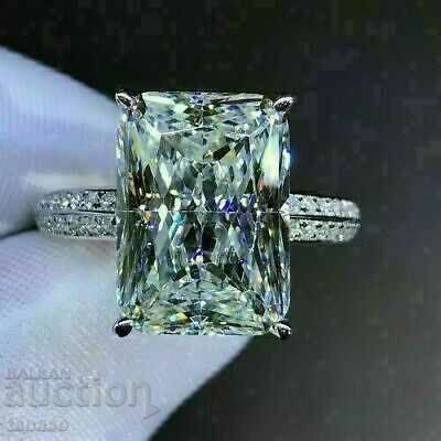Women's ring with emerald and zircons with price € 12.00 | 23.47 BGN
