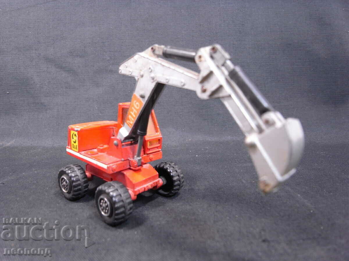 OLD RETRO METAL TROLLEY EXCAVATOR MATCHBOX KING SIZE - 5 OLD RETRO METAL TROLLEY EXCAVATOR MATCHBOX KING SIZE - 5