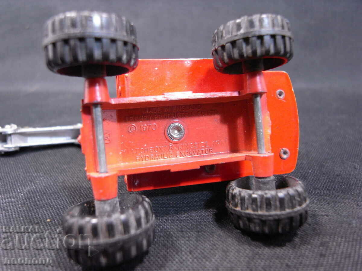 OLD RETRO METAL TROLLEY EXCAVATOR MATCHBOX KING SIZE - 6 OLD RETRO METAL TROLLEY EXCAVATOR MATCHBOX KING SIZE - 6