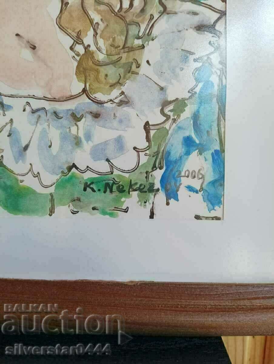 Imagine Krastyu Nekezov-Femeie-arzătoare cu o pălărie 2006 cu preț € 70.00 | 136.91 BGN