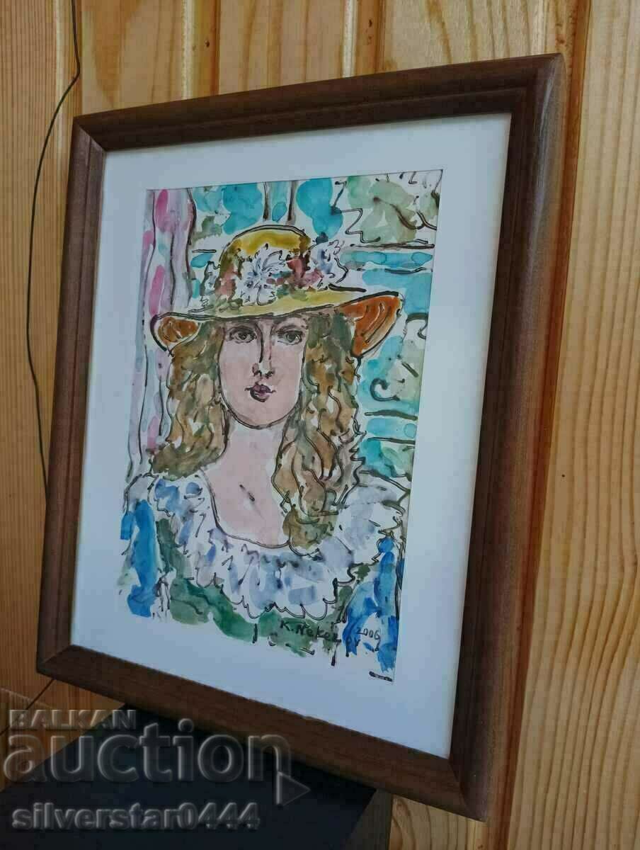 Delivery of Picture Krastyu Nekezov-Burning-Woman with a hat 2006 Delivery of Picture Krastyu Nekezov-Burning-Woman with a hat 2006