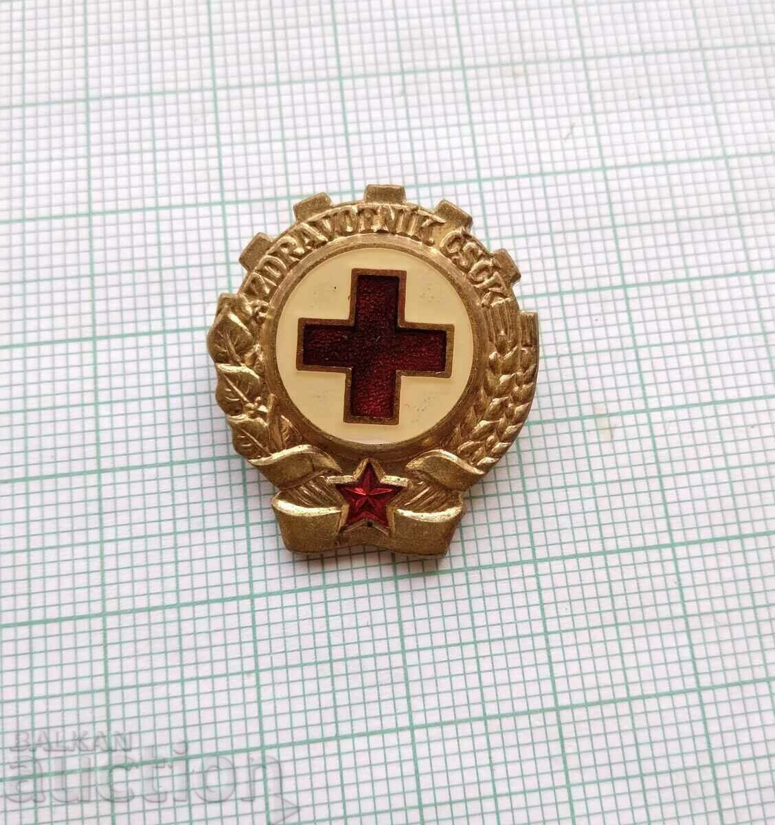 Auction 13804 - Doctor Czechoslovakia - Red Cross - bronze enamel Auction 13804 - Doctor Czechoslovakia - Red Cross - bronze enamel