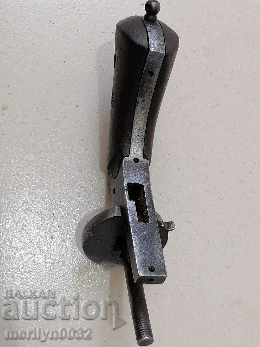 Mâner revolver Lefoucher piesa carbonizată capac ax - 5