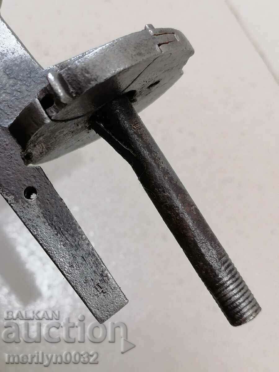 Revolver handle Lefoucher charred axle cap part - 6