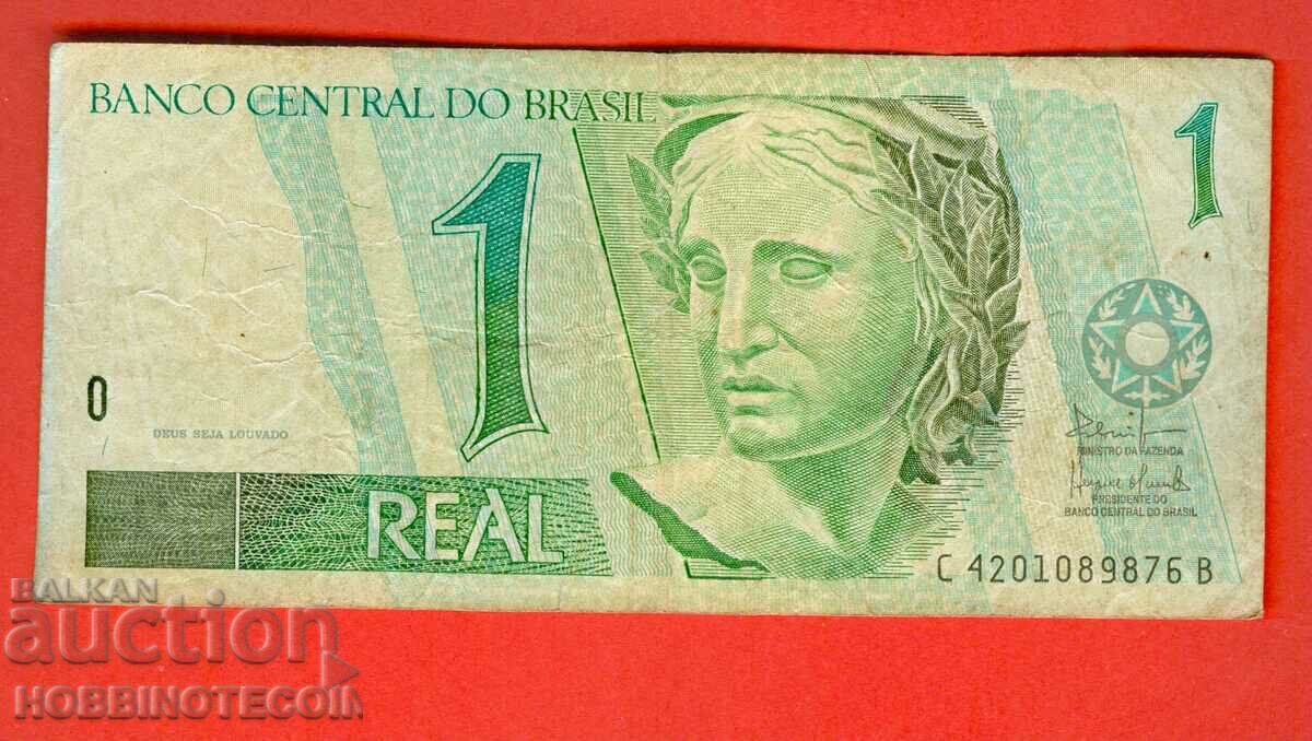 БРАЗИЛИЯ BRAZIL 1 Риал емисия issue 1999 - 2001 подпис - 4