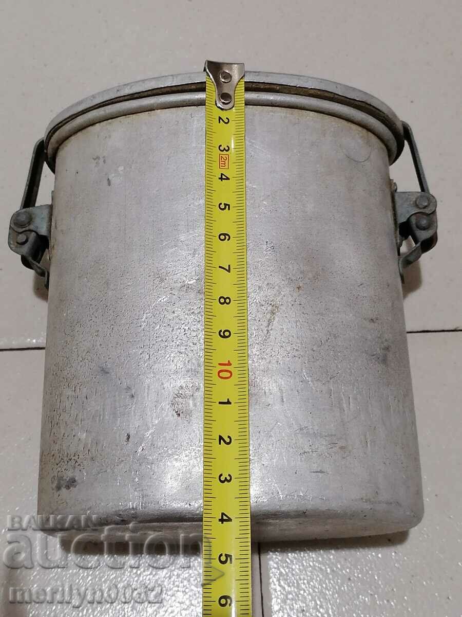 WW2 German Aluminum Food Jug - 5 WW2 German Aluminum Food Jug - 5