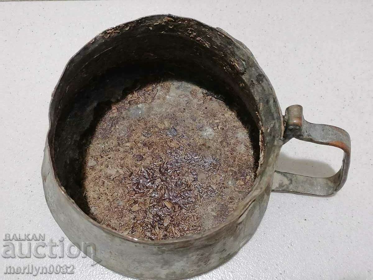 Old tinned jug, pit, copper, cauldron, cauldron - 7 Old tinned jug, pit, copper, cauldron, cauldron - 7