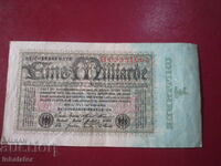 1 Billion Marks 1923 REICHSBANKNOTE - 16 - 8.5 cm