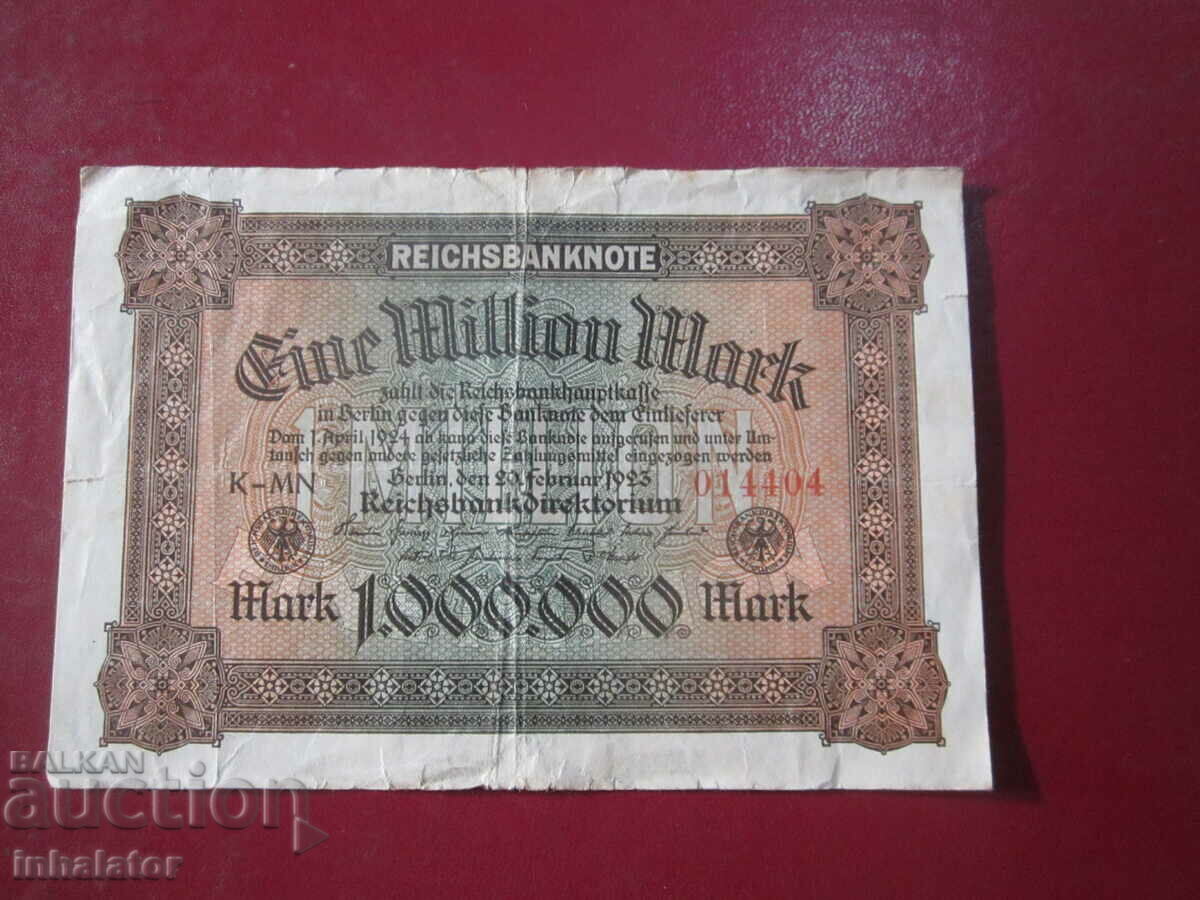 1 Милион  Марки 1923 год  REICHSBANKNOTE -  16 - 11 см