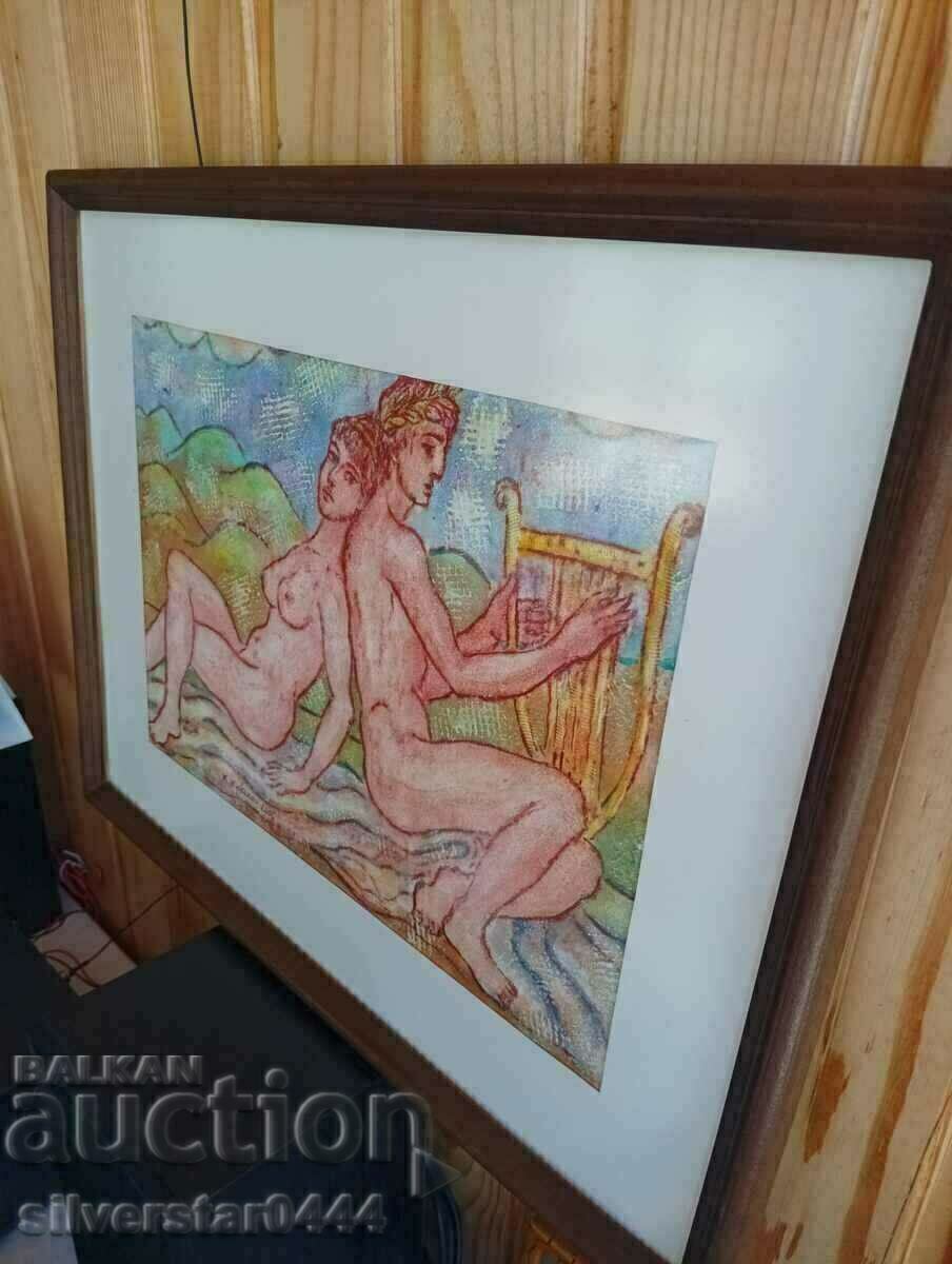 Pictură de Krastyu Nekezov-Burning-Orpheus și Eurydice 2006. cu preț € 80.00 | 156.47 BGN