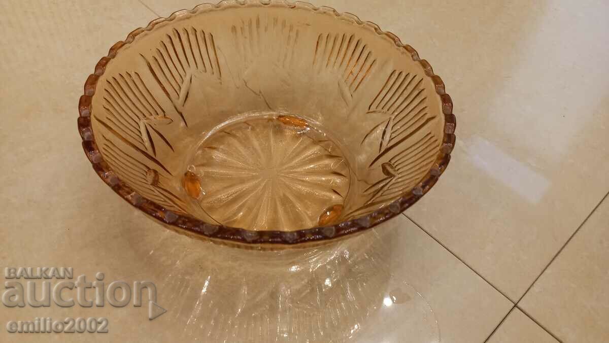 Glass fruit bowl retro soc