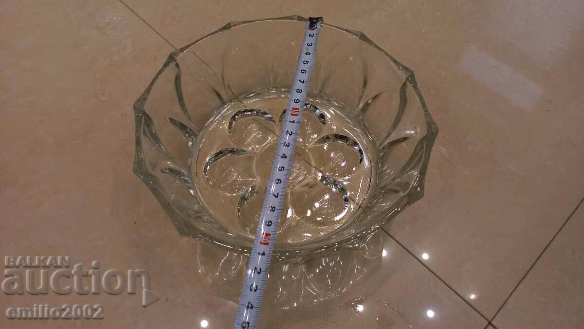 Glass fruit bowl retro soc with price 9.00 BGN | € 4.60
