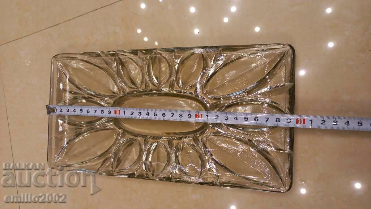 Glass tray retro social with price 9.00 BGN | € 4.60 Glass tray retro social with price 9.00 BGN | € 4.60