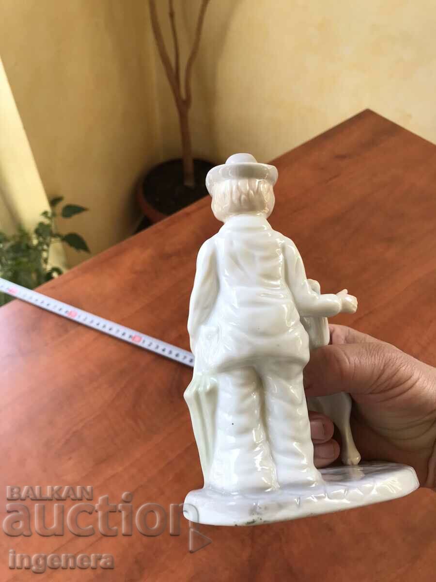 PORCELAIN FIGURE STATUTE GOLD - 5 PORCELAIN FIGURE STATUTE GOLD - 5