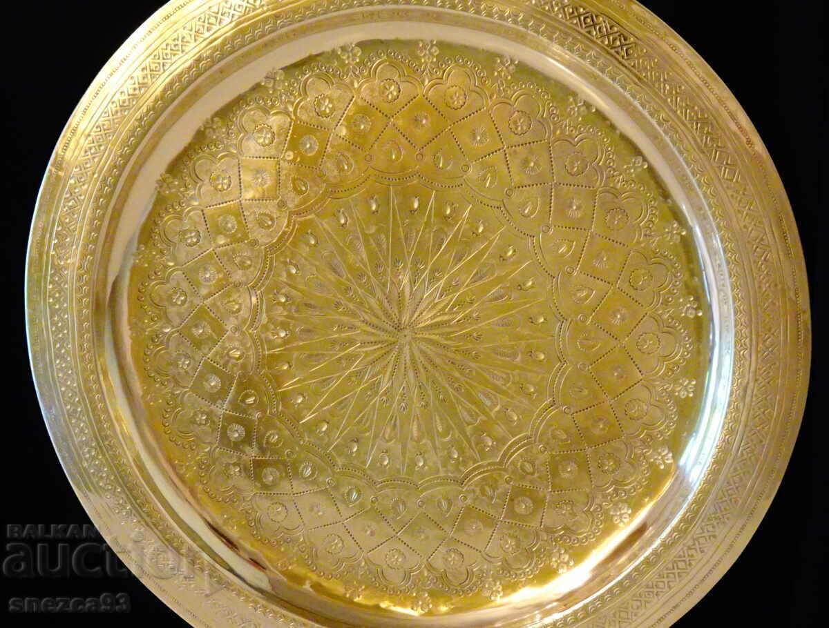 Moroccan bronze tray, plate 35 cm. with price € 29.99 | 58.66 BGN