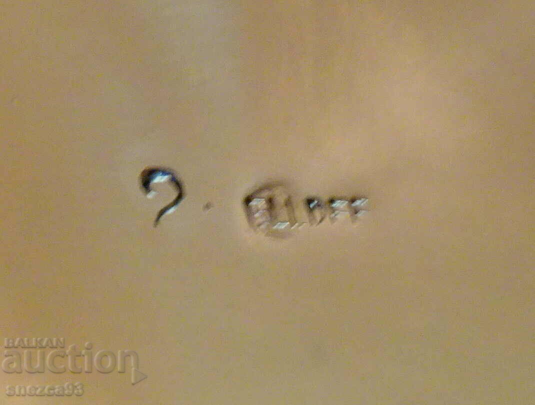 English bronze whiskey cup, marked - 5 English bronze whiskey cup, marked - 5