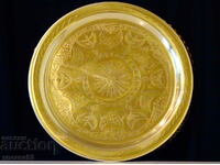 Moroccan bronze tray, plate 900 g.