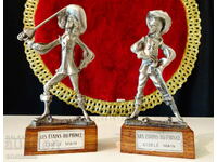 Figurine de tablă, figuri ale lui Athos și Aramis, mușchetar.