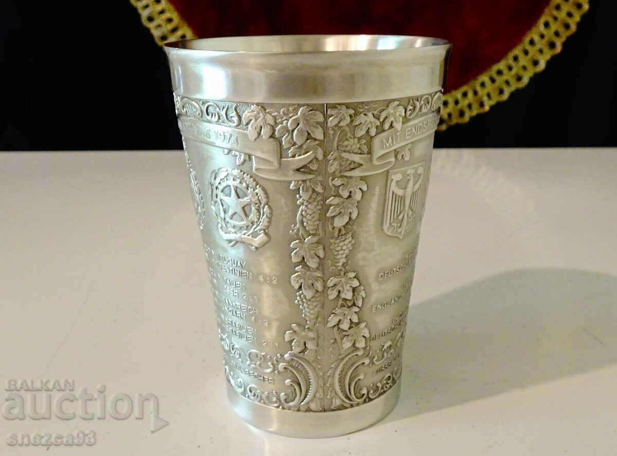 Pewter wine glass with German coats of arms with price 49.00 BGN | € 25.05