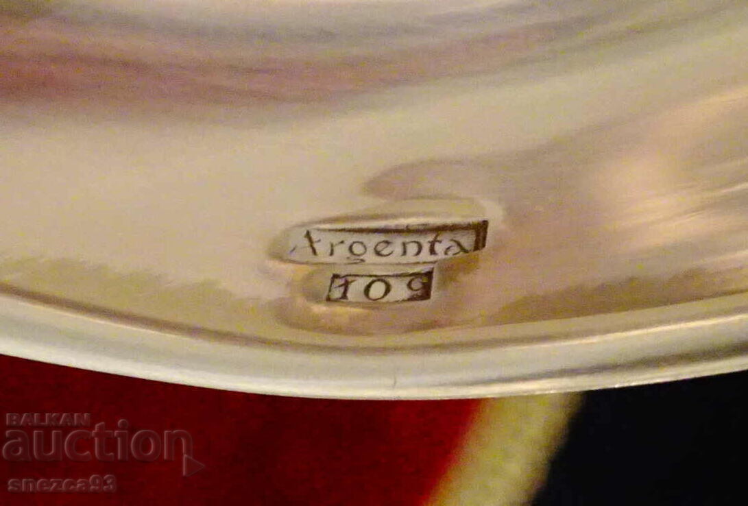 Solid Italian silver plated ladle. - 5