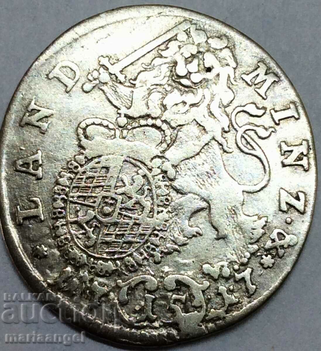 15 Kreuzers 1717 Germania Bavaria 3,07g 23mm argint