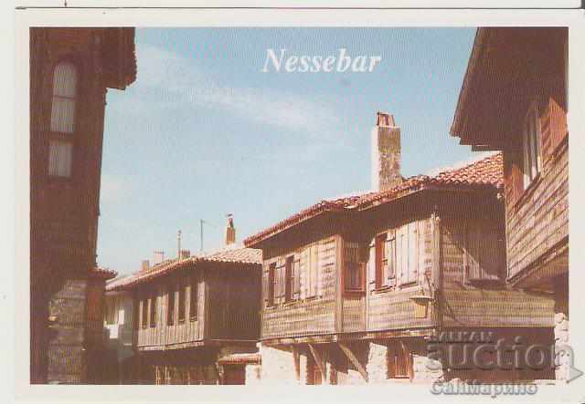 Card Bulgaria Nessebar View (Old houses) 9 *
