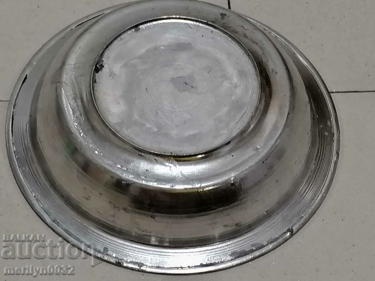 Auction Old tinned copper saucer, copper, pot, plate, bowl Auction Old tinned copper saucer, copper, pot, plate, bowl