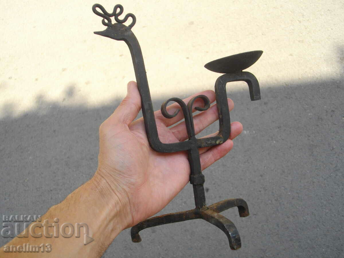 OLD WROUGHT IRON CANDLESTICK with price 45.00 BGN | € 23.01 OLD WROUGHT IRON CANDLESTICK with price 45.00 BGN | € 23.01
