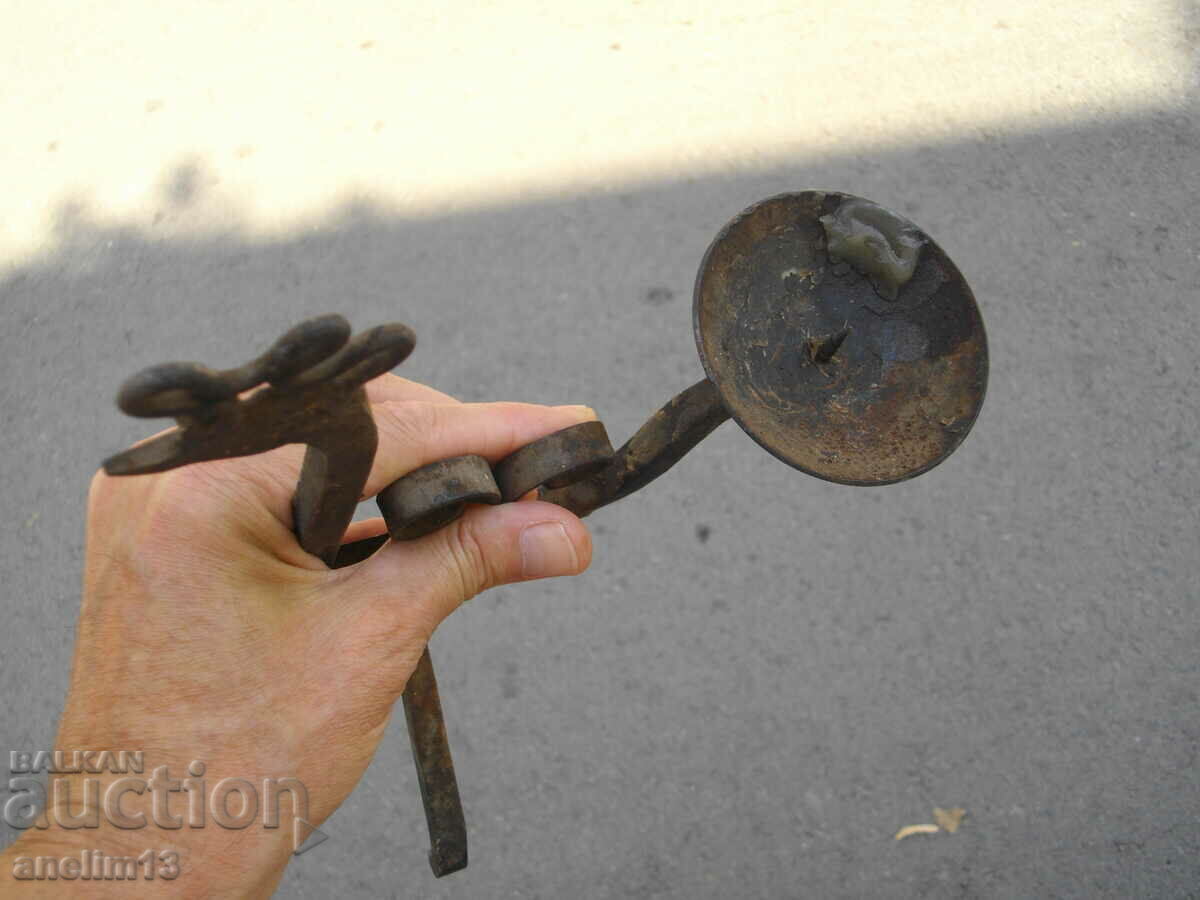 Delivery of OLD WROUGHT IRON CANDLESTICK Delivery of OLD WROUGHT IRON CANDLESTICK