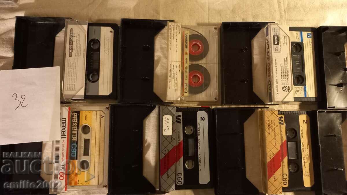 Audio cassettes 10pcs 32 with price 9.00 BGN | € 4.60 Audio cassettes 10pcs 32 with price 9.00 BGN | € 4.60