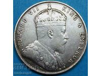 Стрейтс Сетлементс 1 търговски долар 1907  Едвард VII 34мм