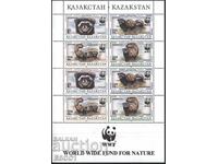 Чисти марки в малък лист Фауна WWF Пъстър пор 1997 Казахстан