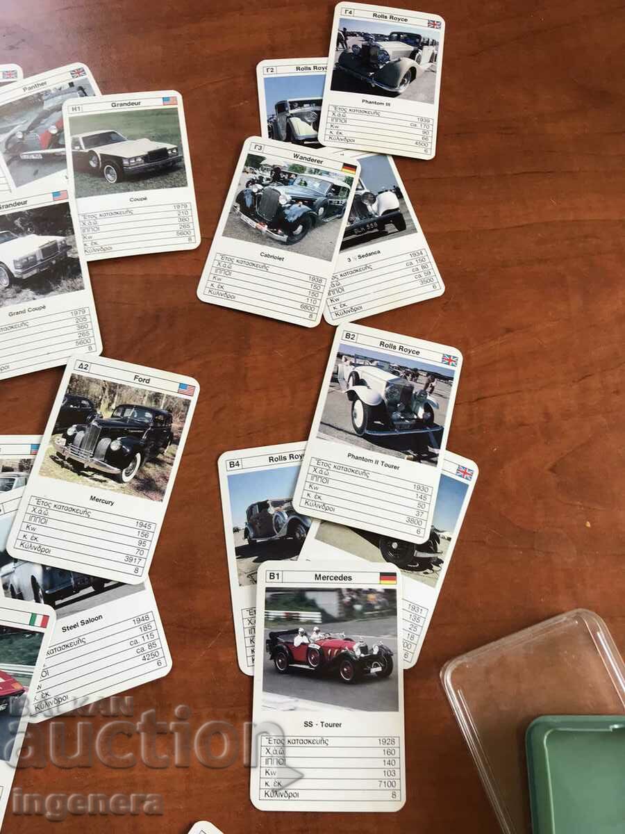 RETRO CAR COLLECTION CARDS TT DATA DECK - 5 RETRO CAR COLLECTION CARDS TT DATA DECK - 5