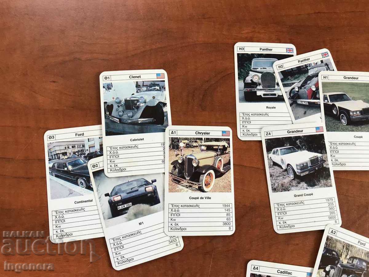 RETRO CAR COLLECTION CARDS TT DATA DECK - 6 RETRO CAR COLLECTION CARDS TT DATA DECK - 6