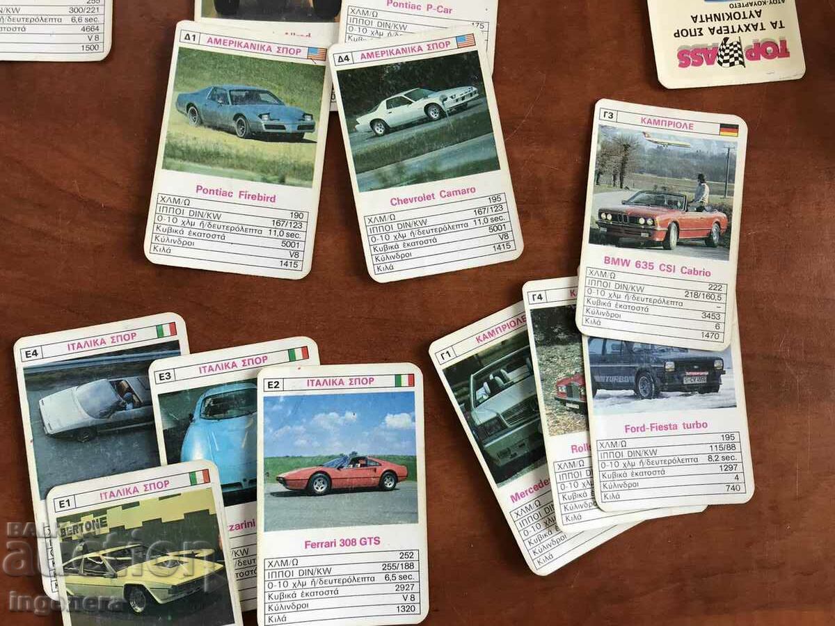 RETRO CAR COLLECTION CARDS TT DATA DECK - 5 RETRO CAR COLLECTION CARDS TT DATA DECK - 5